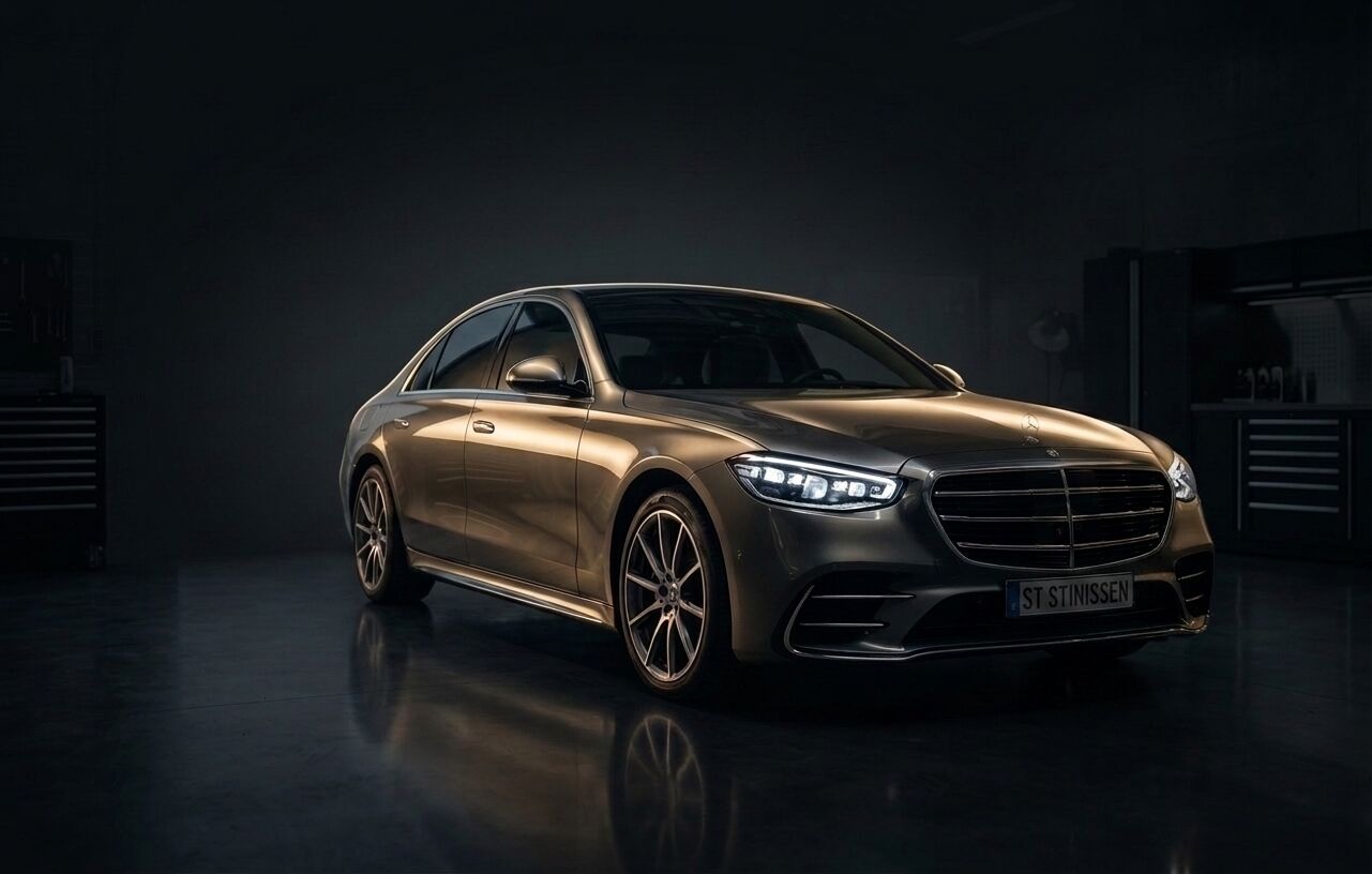 Strak afgeleverde occasion onder de spots in de showroom van Stinissen Auto's in Gaanderen